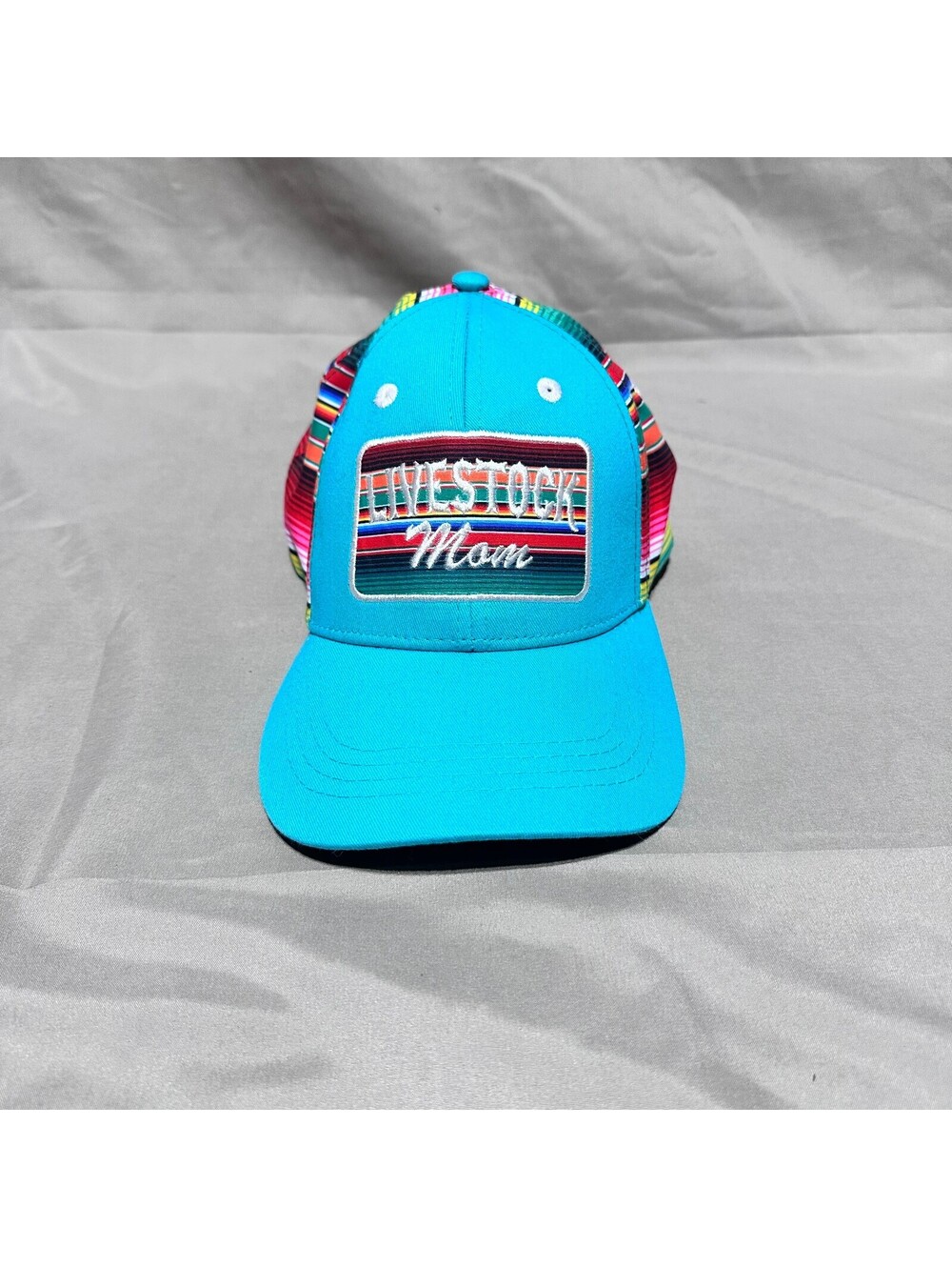Ariat Womens Livestock Mom Snapback Hat Turquoise Trucker Cap
